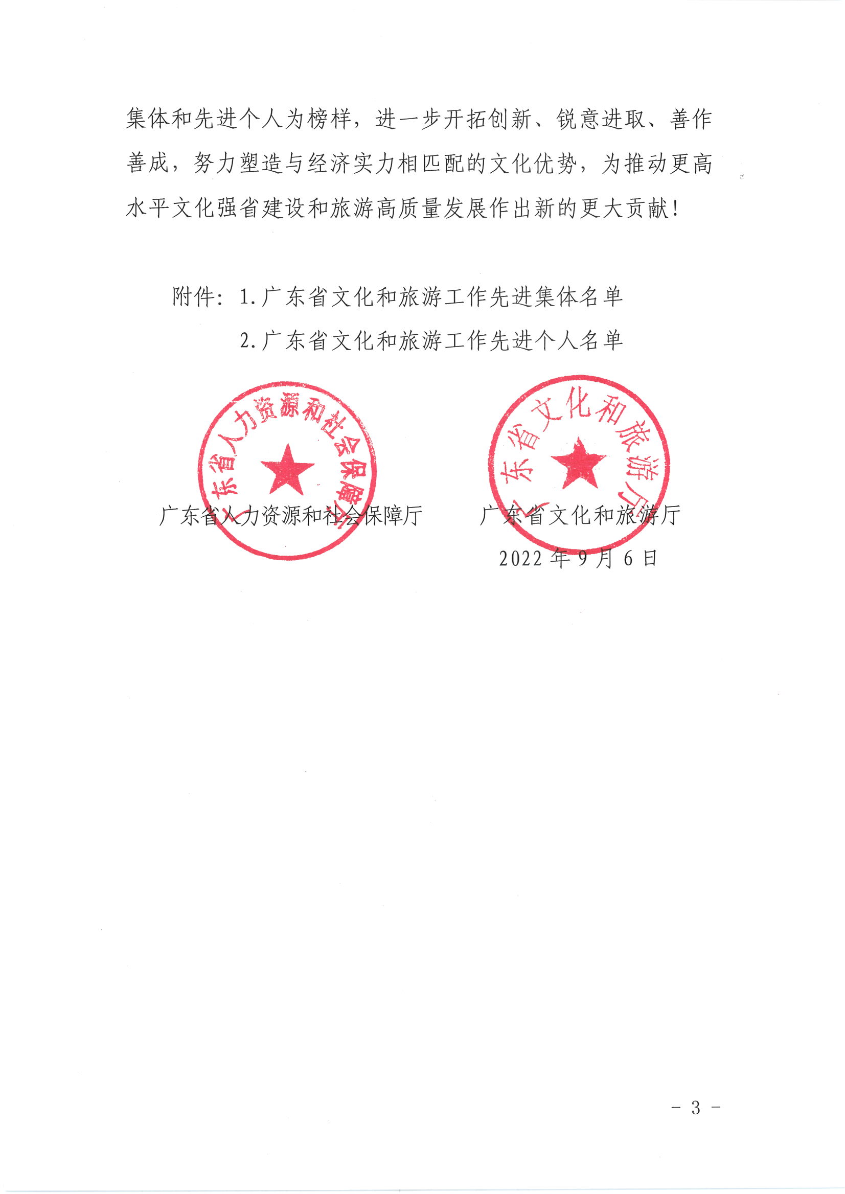 广东省人力资源和社会保障厅 VOID
关于表彰广东省文化和旅游工作先进集体和先进个人的决定_页面_03.jpg