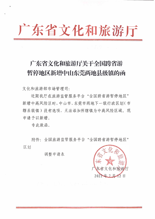 VOID
关于全国跨省游暂停地区新增中山东莞两地县级镇的函_1.png