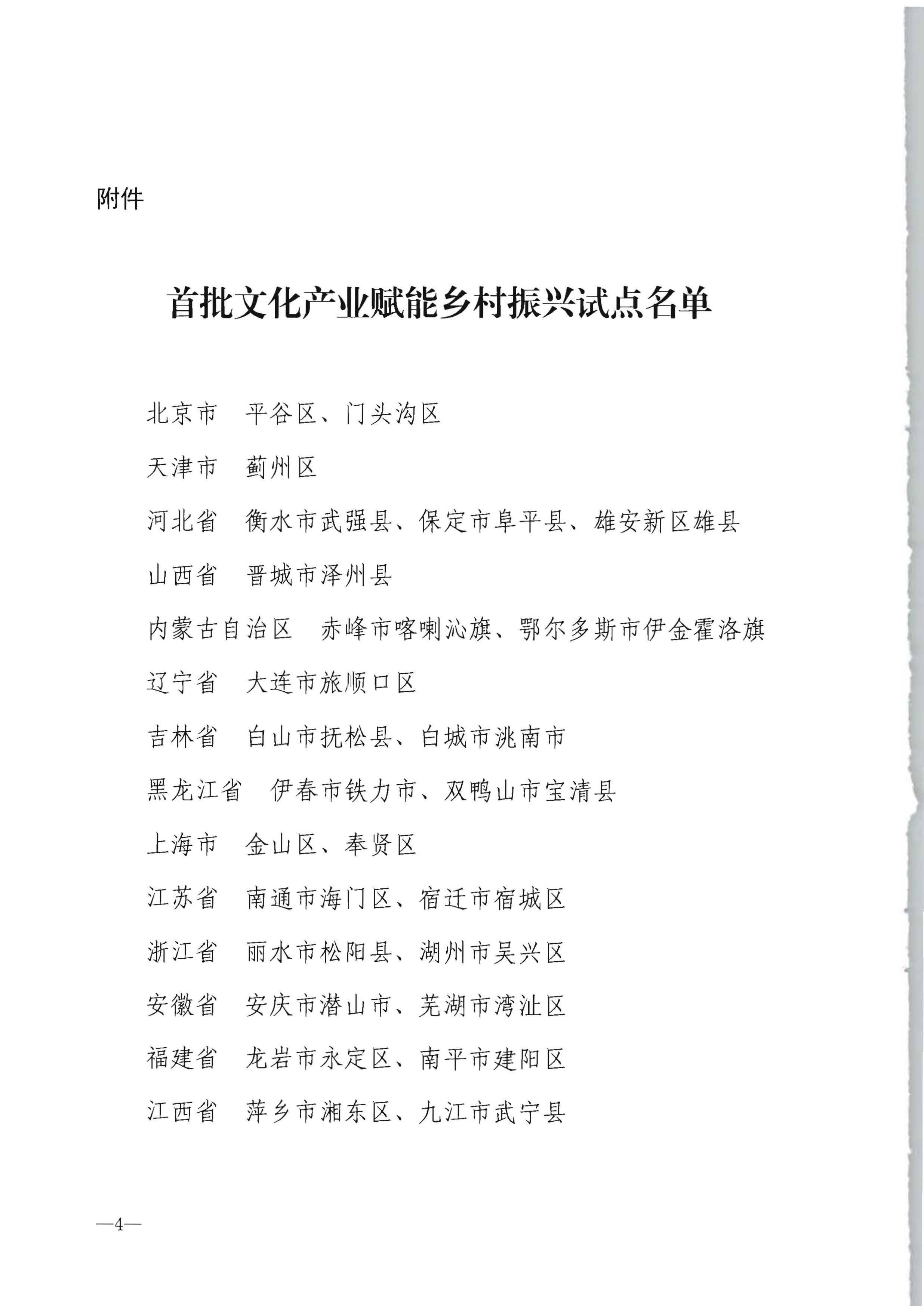 文化和旅游部办公厅 教育部办公厅 自然资源部办公厅 农业农村办公厅关于公布首批文化产业赋能乡村振兴试点名单的通知_页面_4.jpg